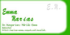 emma marias business card