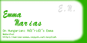 emma marias business card